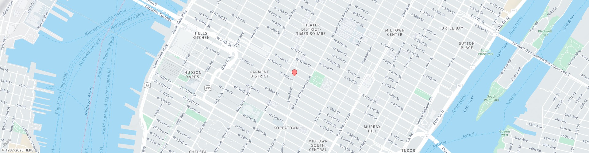 Location Map: 1430 Broadway New York, NY 10018